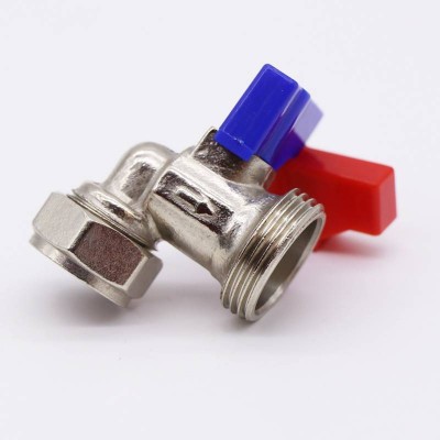 China supplier taizhou yuhuan chumen elbow angle 15mm brass washing machine valve