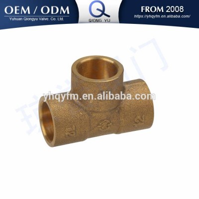 brass solder fitting tee pipe fitting tube fitting