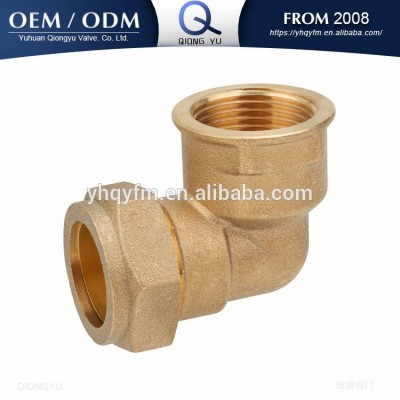 brass compression fitting female elbow 90 degree pipe fitting tube fitting