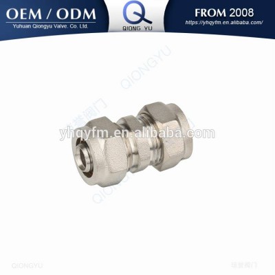 Multilayer pex pipe compression screw fitting coupler