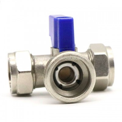 Qy Male Thread 15mm Brass Washing Machine Valve High Quality Contral Angle Valves Ball Valve Tee